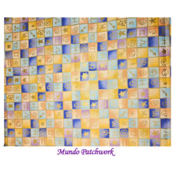 100% algodón, cuadrille con signos colores