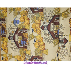 100% algodón, diseño calabazas