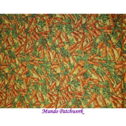 100% algodón, diseño zanahorias