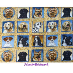 100% algodón, diseño perritos, cada perrito mide 8x8cm