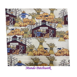 100% algodón, diseño calabazas