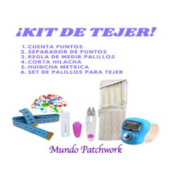 Kit para tejer, son 6 articulos, lindo y práctico regalo