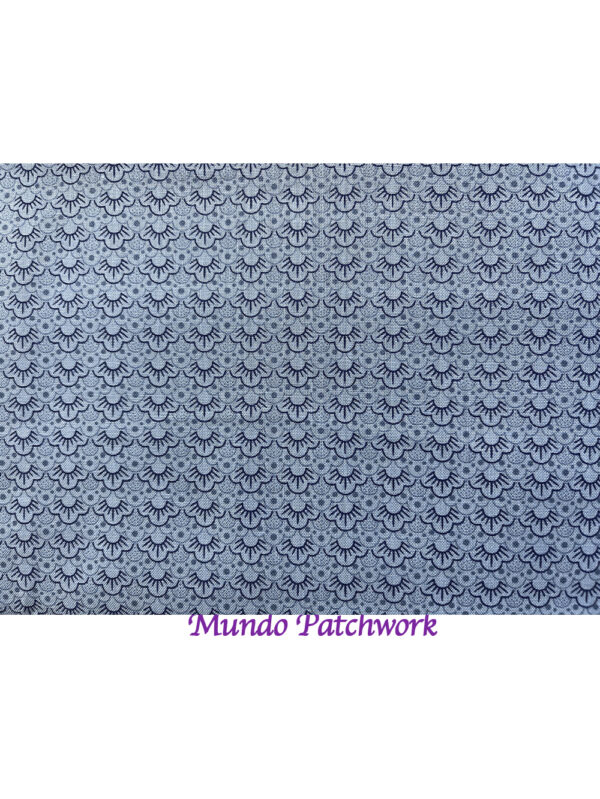Tela JA-10264-0171- 100% algodón, diseño flores fondo celeste, 110 cm ancho x 30cm