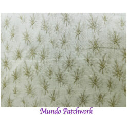 100% algodón, diseño ramitas, fondo verde claro