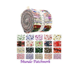 Jelly Roll 100% algodón 2 1/2 pulg x 45 pulg (20 tiras) 2 tonos por diseños