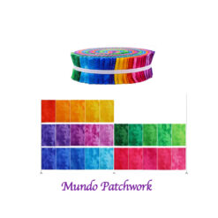 Jelly Roll 100% algodón 2 1/2 pulg x 44 pulg (20 tiras) color marmoleado