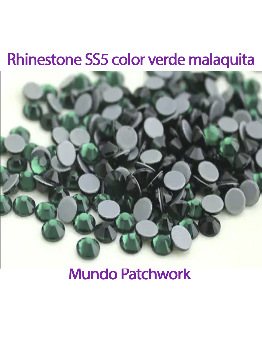 Hot Fix Rhinestone SS5 color verde malaquita (1,7mm) x 1440 unid