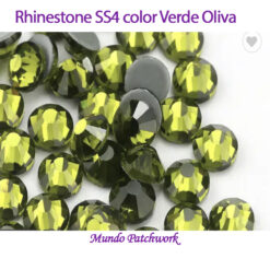 Hot Fix Rhinestone SS4 color verde olivo (1,5mm) x 1440 unid