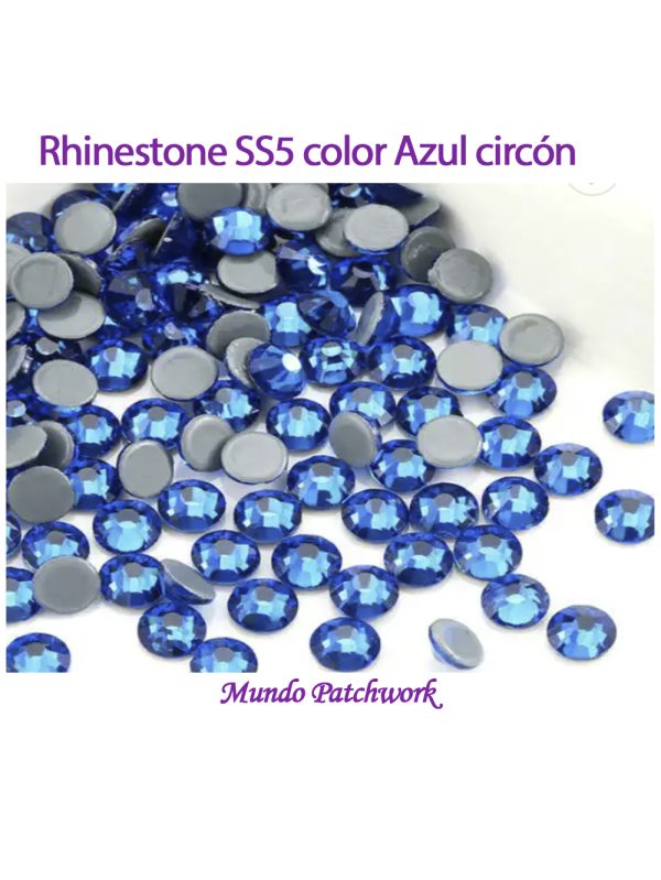 Hot Fix Rhinestone SS5 color azul zircón  (1,7mm) x 1440 unid