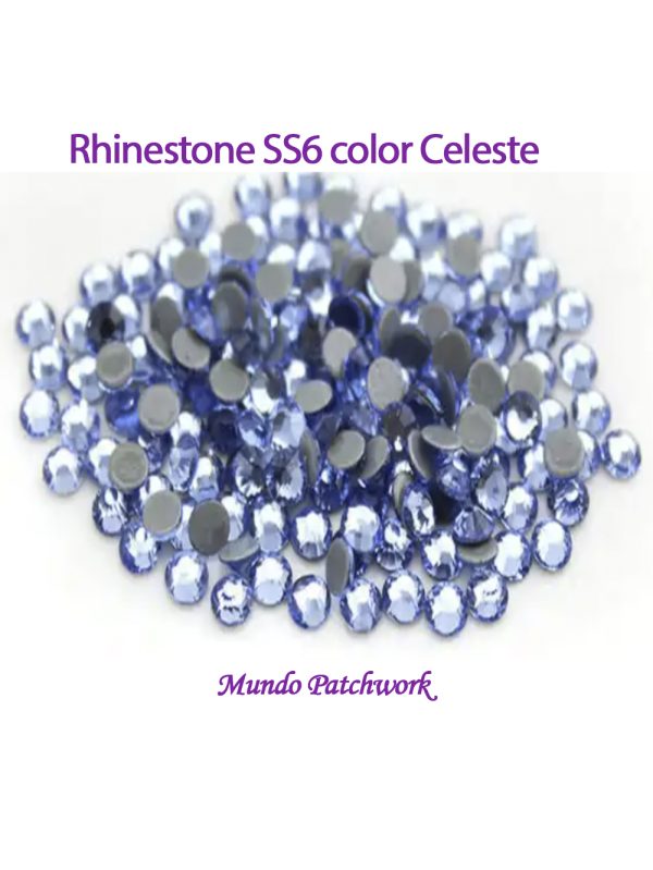 Hot Fix Rhinestone SS6 color celeste (1,9mm) x 1440 unid