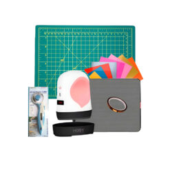 Kit Mini Estampadora Hoby + Base corte + Cortador + Vinilos textiles