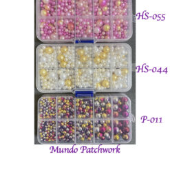 Caja perlas son 840 unid.en 5 medidas, para intervenir ropa, bolsos, etc se venden por caja