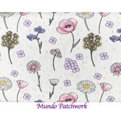 100% algodón, diseño floral