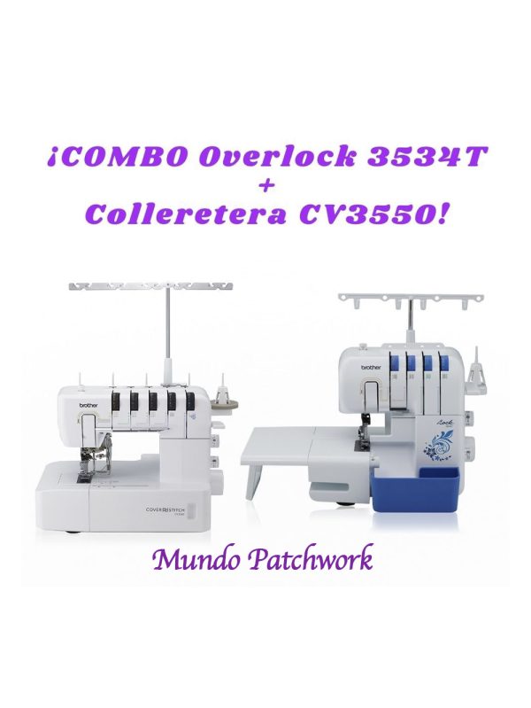Combo Brother Overlock 3534DT + Colleretera CV3550CL