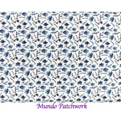 100% algodón, diseño floral, fondo blanco