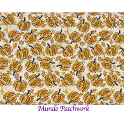 100% algodón, diseño calabazas