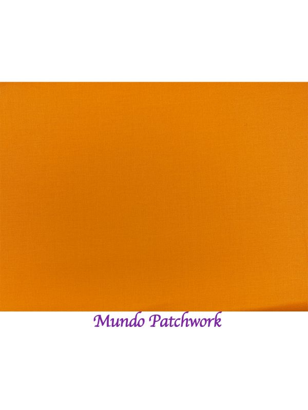 Tela FL-18560-041, 100% algodón, sólido naranja, mide 1.10 mt. ancho x 30cm