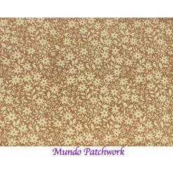 100% algodón, diseño flores café