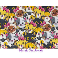 100% algodón, diseño infantil gatitos