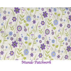 100% algodón, diseño flores