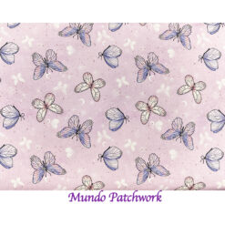 100% algodón, diseño mariposas