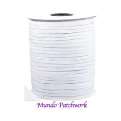 Rollo Sesgo elástico plano 10mm x 100 metro color blanco