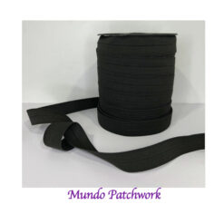 Rollo Sesgo elástico plano 20mm x 100 metros color negro