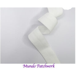Sesgo elástico plano 20mm x 1 metro color blanco