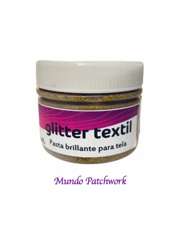 Pintura Glitter Textil 50 ml Oro