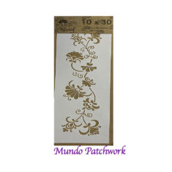 Stencil D001 de plásticos, mide 10x30cm