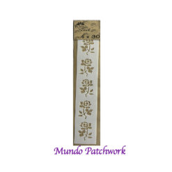 Stencil E002 de plásticos, mide 10x30cm