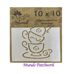 Stencil V009 de plásticos, mide 10x10cm