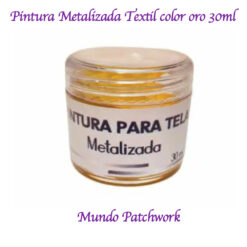 Pintura para Tela Metálica  color Oro, 30ml