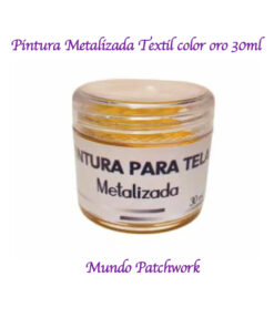 Pintura para Tela Metálica  color Oro, 30ml
