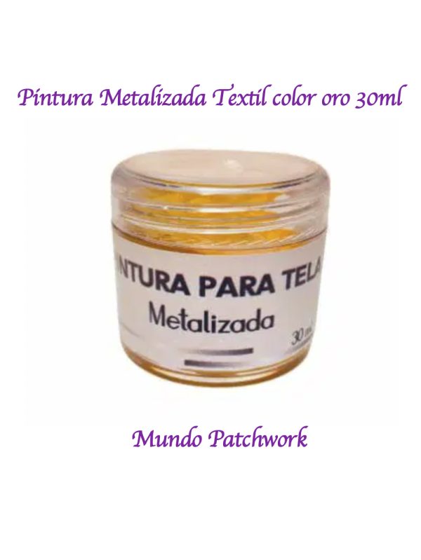 Pintura para Tela Metálica  color Oro, 30ml