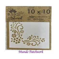 Stencil V001 de plásticos, mide 10x10cm