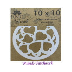 Stencil V010 de plásticos, mide 10x10cm