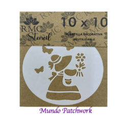 Stencil V012 de plásticos, mide 10x10cm