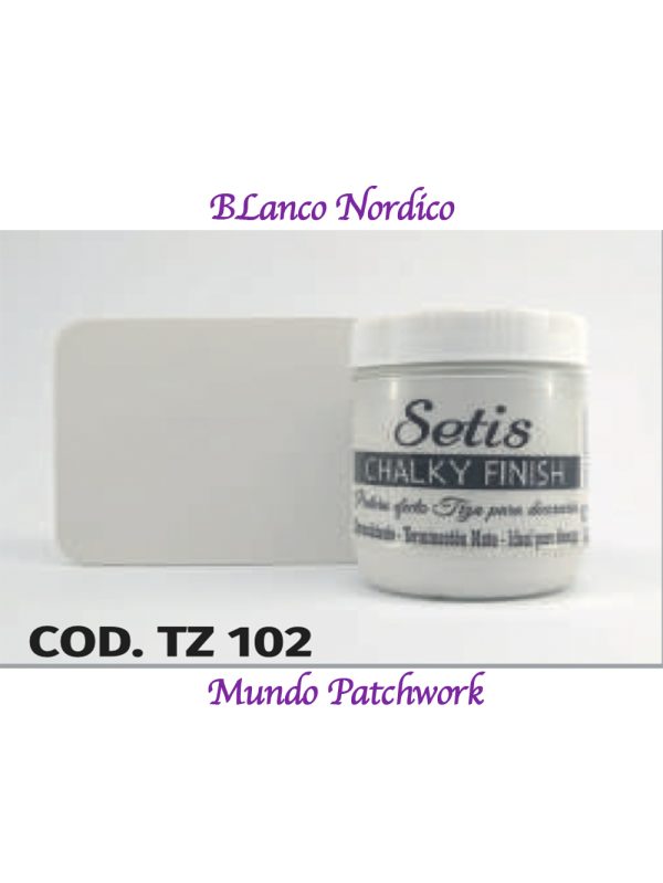 Pinturas Chalky Finish de Setis, color blanco nordico, 125ml