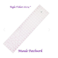 Regla Fiskars color rosado mide 6 x 24 pulgadas