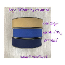 Sesgo poliester mide 2,5 cm x metro
