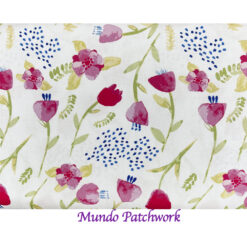 100% algodón, diseño flores
