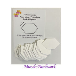 Piezas de papel precortadas figura panal abeja de 1 pulgada (2,5cm) 100 unid