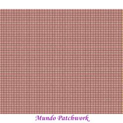 100% algodón, mini cuadrille rojo