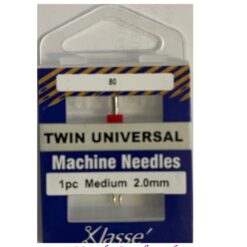 Aguja Klasse máquina coser Twin Universal 2,0 mm/80 x unid