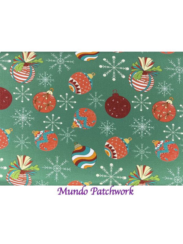 Tela NV-18560-210 – 100% algodón, diseño navideño, 1.10 mt ancho x 30 cm