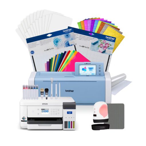 Kit Plotter Scan SD225 Brother + Imp Sublimación Epson F170+Estamp Mini Hoby + R