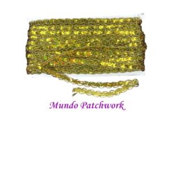 Cinta decorativa dorada, ancho 1 cm x 2mt