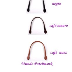 Manillas para bolso mide 60 cm largo, x 1,5 cm ancho, (2 unidades), se venden por color