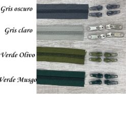 Cierre por metro, mide 3cm ancho x 1 mt, dientes plásticos, con 4 carros, se venden por unidad